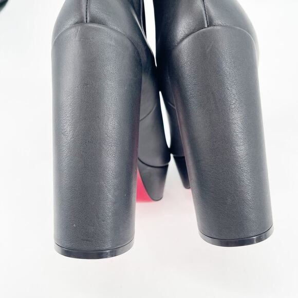 Christian Louboutin Black Movidastic 130 Leather Platform Chelsea Boot EU 39.5 - Picture 10 of 13